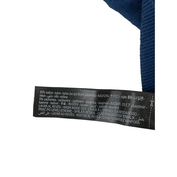 Massimo Dutti Womens Sweater S Small Blue Wool Cashmere Mock Neck NWOT - Picture 5 of 8